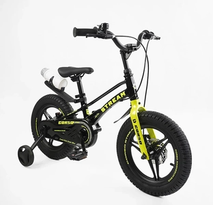 Дитячий велосипед 14 MG Corso «STREAM» SM-42081, магнієва рама, чорно-жовтий