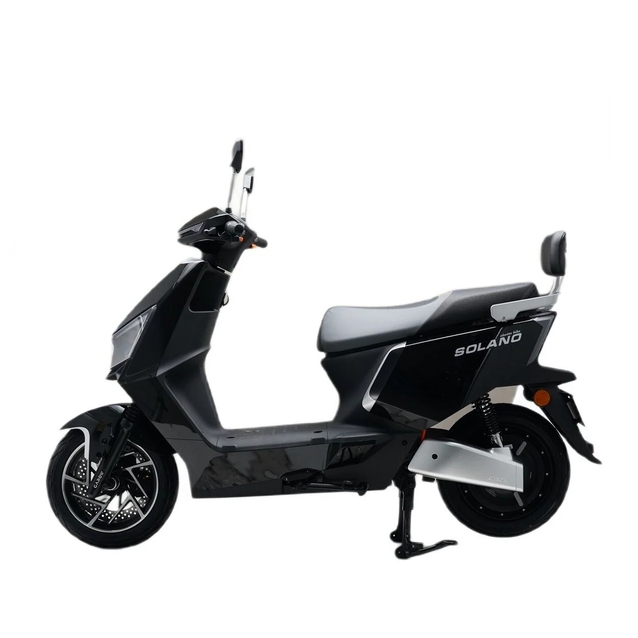 Електроскутер Garow «SOLANO» CR-530690, двигун 2500W, акумулятор 72V 30Ah літій-залізо-фосфатний, чорний, колеса 12/10" фото westvelo.com