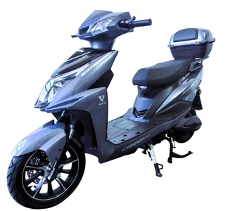 Електроскутер Corso «JOGGERMAX» JM-184697 , двигун 1500W, акумулятор 72V 32Ah графеновий, сірий, колеса 12/10" + 1 ящик. акум