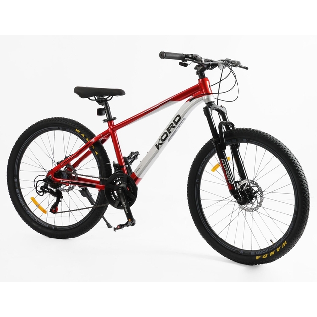 Велосипед 26 AL Corso «KORD» KD-90360 алюміній 15", (к-т SHIMANO) червоно-срібний фото westvelo.com