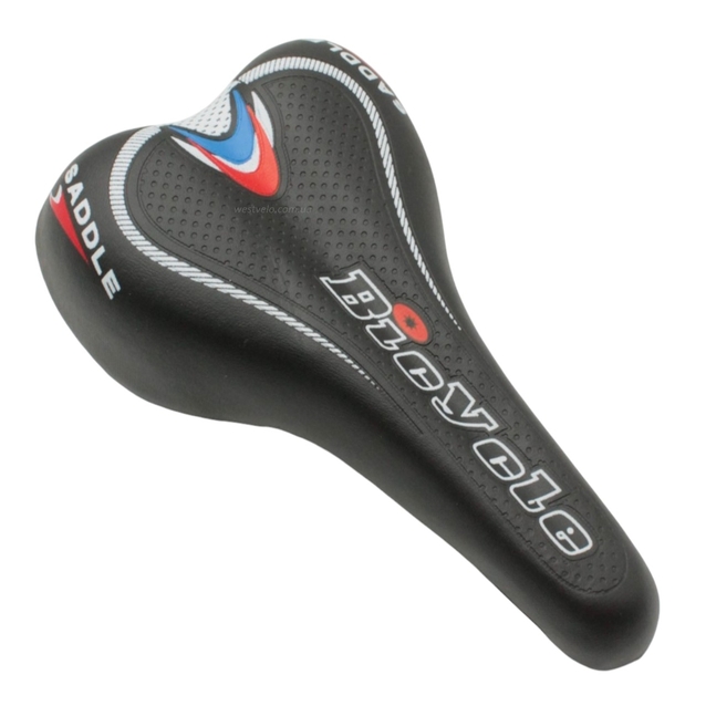 Сідло мтв BICYCLE чорно-біло-червоне. фото westvelo.com