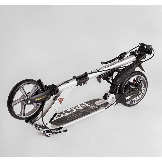 Самокат дитячий 2-х колісний, PU Best Scooter «FACTOR» BS-81766 срібний, Ø200mm, AL, 2 амортизатора, фляготримач фото westvelo.com