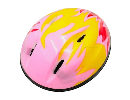 Вело шолом "TK Sport" 606 (55см) рожевий "Полум'я"