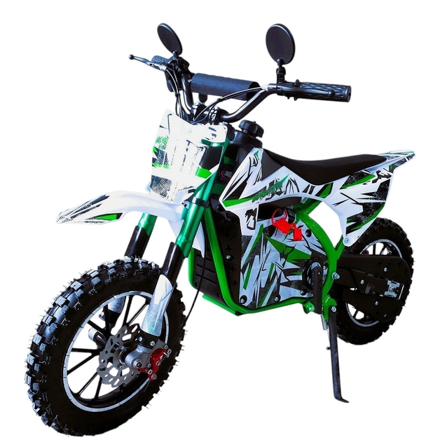 Електропітбайк Corso SE-319450 двигун 1000W, акумулятор 48V12Ah свинцево-кислотний, зелений, колеса 14" фото westvelo.com