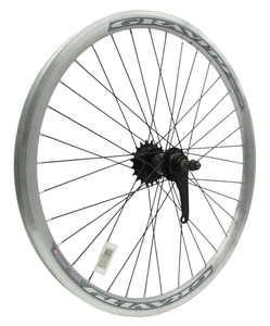 Колесо 24 зад, обід 2-ний сірий, втулка Shunfeng SF-CT01 + к-т 19 зубів