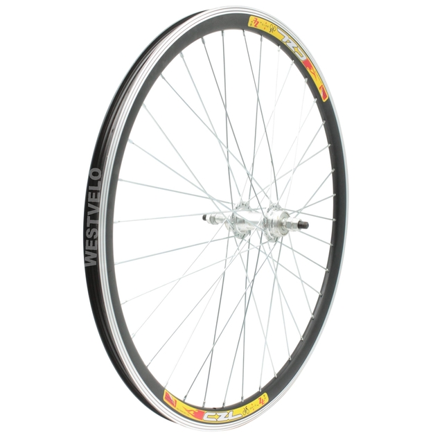 Колесо 24 зад, обід 2-ний чорний, втулка AL  на віночках, диск різьба (Gravity) фото westvelo.com