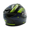 Мото шолом, закритий (L 59-60) BLD-М65 інтеграл, чорний/ неоново-жовто-синій глянець фото westvelo.com