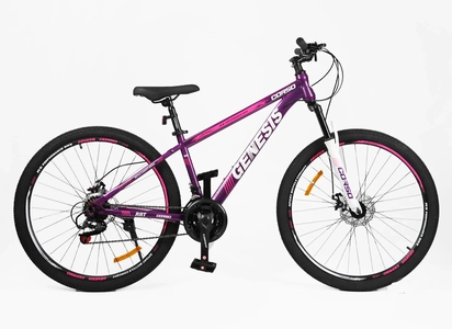 Велосипед 27.5 ST Corso «GENESIS» GS-27378 сталь 15", (к-т SunRun) фіолетово-рожевий