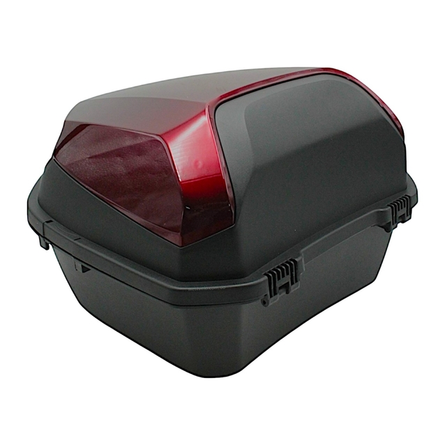 Кофр (багажник) для мотоцикла задній PRC (41×41×29) бордово-чорний фото westvelo.com