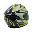 Мото шолом, закритий (L) "221" чорно-зелено-сірий, глянцевий фото westvelo.com