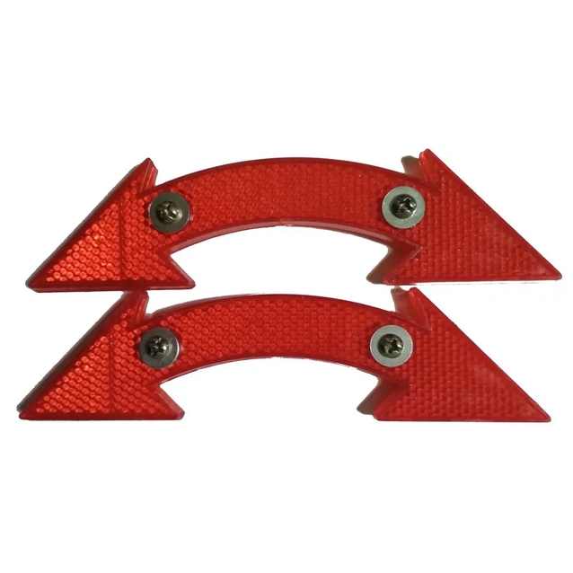 Катафот на спиці пластмасовий "Стрілка" червоний фото westvelo.com