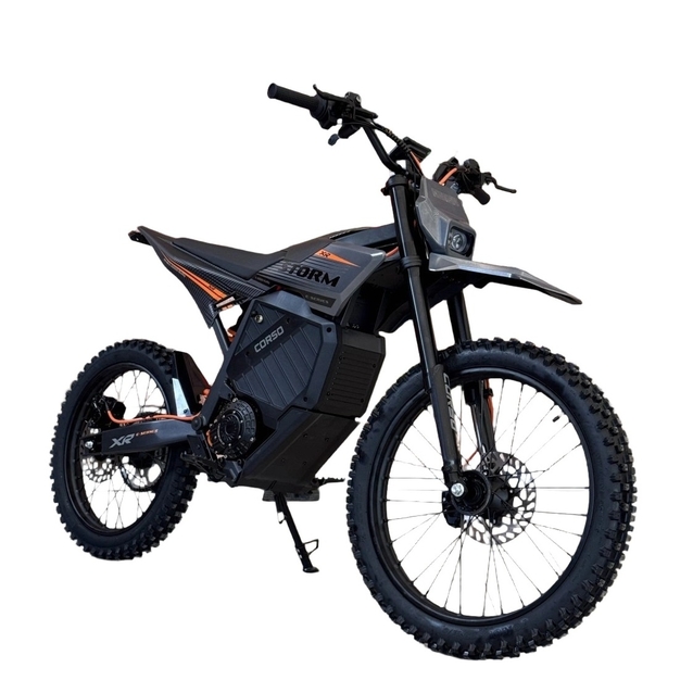 Електродіртбайк Corso «STORM» E-3000 Rally SM-30668 двигун 2999W, акумулятор 72V 27Ah літієвий, чорно-помаранчевий, колеса " фото westvelo.com