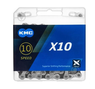 Ланцюг спорт 10 передач KMC X10 EL нікель + замок