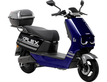 Електроскутер Corso «FLEX» FL-384117 двигун 1500W, акумулятор графеновий 72V 35Ah, синій, колеса 10" + 1 ящик. акум