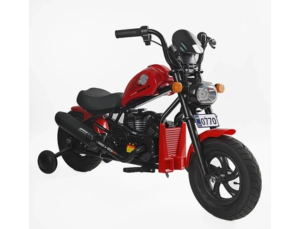 Електромотоцикл Corso H-39741 двигун 160W, акумулятор 24V 5Ah свинцево-кислотний, червоний, Bluetooth, звук двигуна, колеса 12"