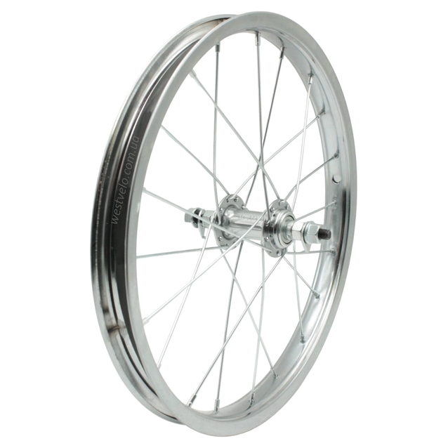 Колеса 16 обід нікель, перед + зад з втулкою Falcon + к-т. з фліпером. фото westvelo.com