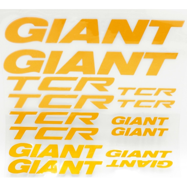 Наклейки GIANT TCR прозорий фон, жовті фото westvelo.com