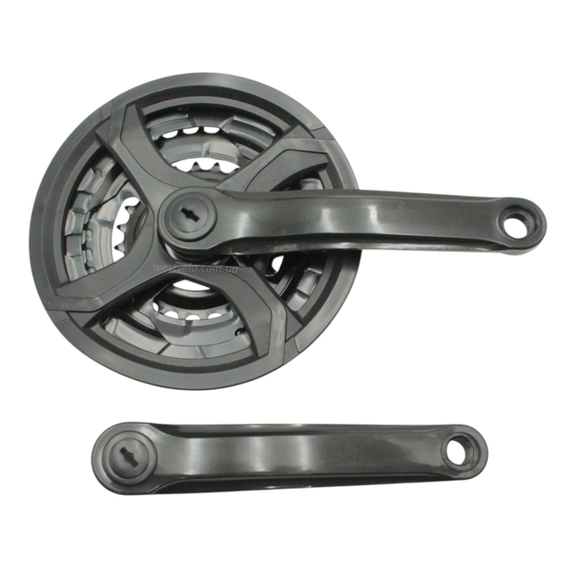 Система шатунів мтв мала чорна "X" (тип 1) (24/34/42Т) L-170мм. фото westvelo.com