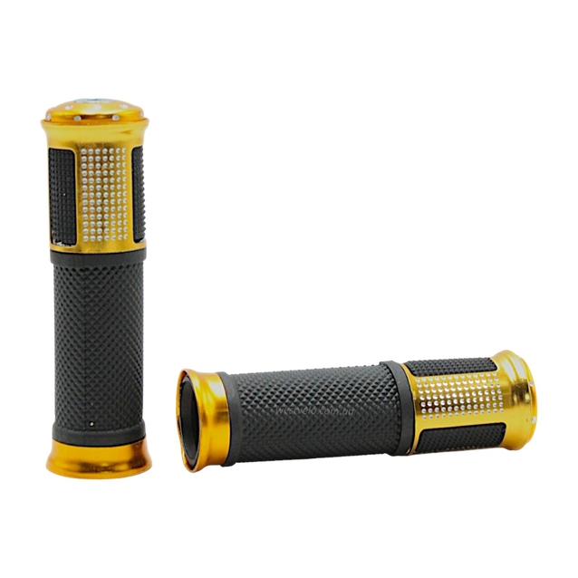 Мото гріпси GJCT (Suzuki) з відбійником, золотий, Гума/Алюміній фото westvelo.com