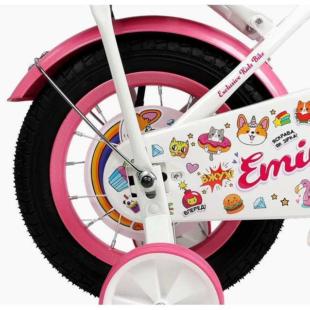 Дитячий велосипед 14 ST Corso «EMILY» ML-13065 біло-рожевий фото westvelo.com