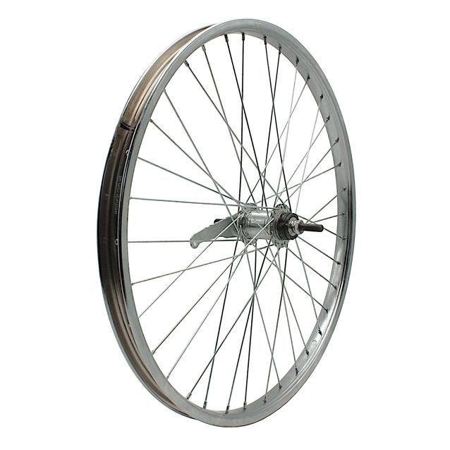 Колесо 24. зад, обід нікель, спиця 2мм, вт. Falcon + к-т фото westvelo.com