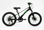 Велосипед 20 MG Corso «F35» MG-20355 магній 11", (к-т SHIMANO) чорно-салатовий фото westvelo.com