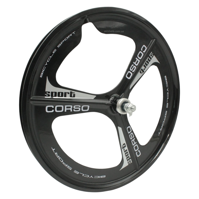 Колеса 20 перед+зад, обода ЛИТІ чорні Corso, втулка на промах, диск різьба фото westvelo.com