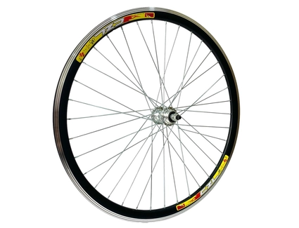 Колесо 26 перед, обід 2-ний чорний, втулка AL на промах, диск різьба (СZL)