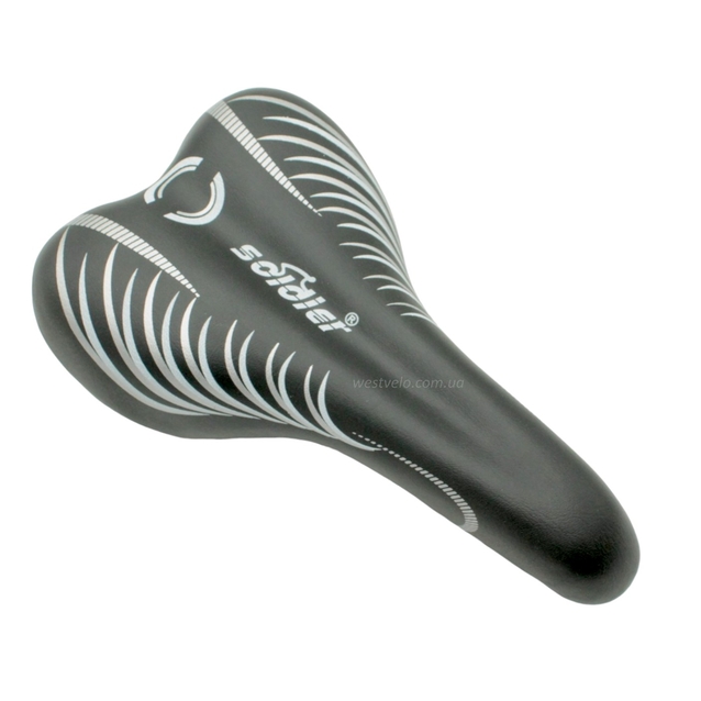 Сідло дитяче SOLDIER чорне з сірими смугами фото westvelo.com