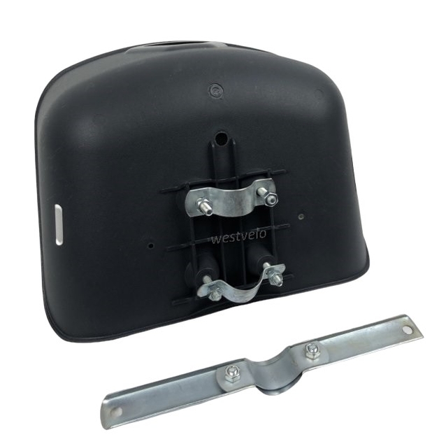 Крісло дитяче, пластик, на пряму раму, плоске, сіре фото westvelo.com