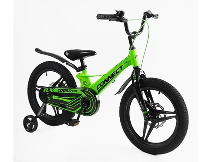 Дитячий велосипед 18 MG Corso «CONNECT» MG-18105, магнієва рама, салатовий