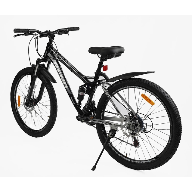 Велосипед 26 ST Corso «REND» RD-16800 сталь 15", (к-т SHIMANO) чорно-сірий фото westvelo.com