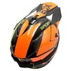 Шолом, закритий крос/ендуро (L) АТV EDX 021 чорно-салатово-помаранчевий глянець з дашком + окуляри фото westvelo.com