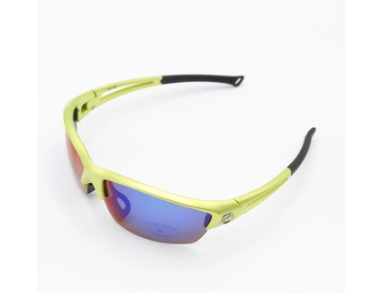 Окуляри KLS Wraith лайм + футляр чохол, (зміне скло + дужки)