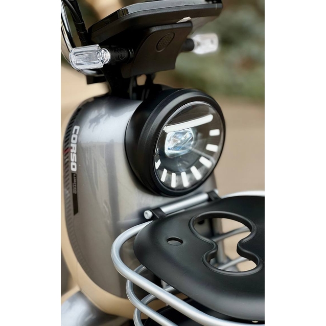 Трицикл Corso «POWER JET» JT-943078, двигун 1200W, акумулятор 72V 28Ah графеновий, сірий + 1 ящик. акум, колеса 10" фото westvelo.com