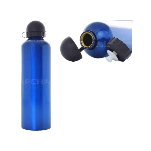 Фляга алюмінієва 750ml без кріплення синя фото westvelo.com