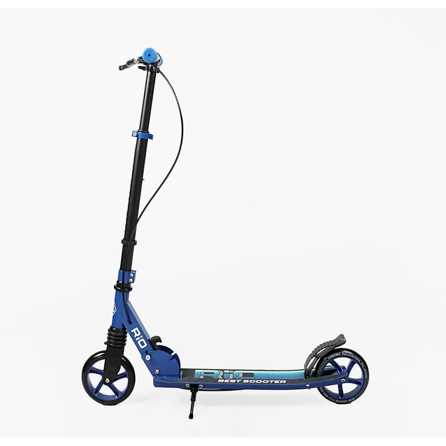 Самокат дитячий 2-х колісний, PU Best Scooter «RIO» R-31420 синій, Ø145mm, передній амортизатор, AL гальмо фото westvelo.com