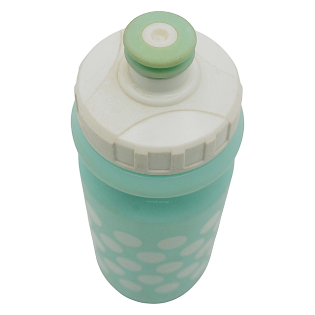 Фляга 600ml Green Cycle Polka Dot c Big Flow valve, LDPI light blue nipple/white matt cap/ lightbl фото westvelo.com
