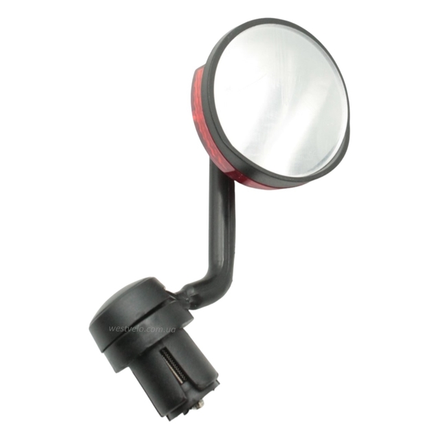 Дзеркало в руль довге з мигалкою JY-5 фото westvelo.com