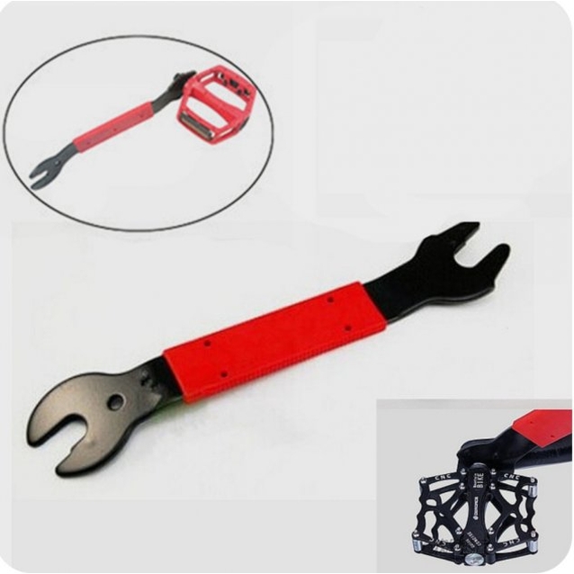 Ключ педальний червоно-чорний якісний PIHU ВТ-2919 фото westvelo.com