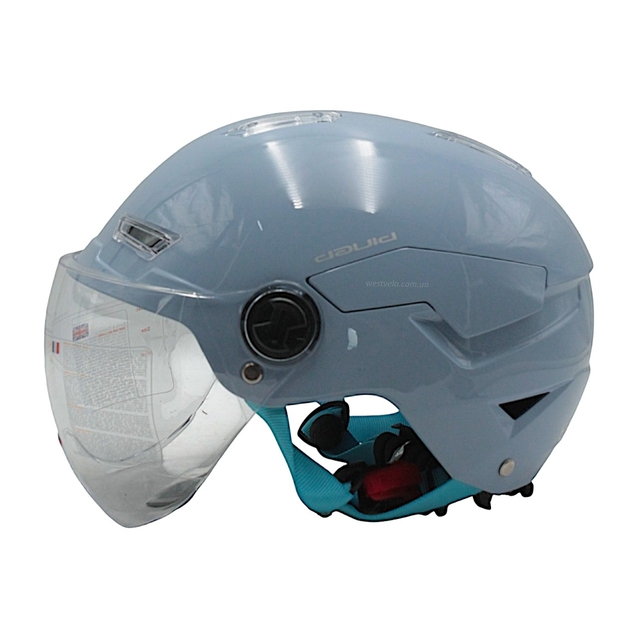 Мото шолом, відкритий (M-XL) "DAVID" D316, синій глянцевий (ABS) фото westvelo.com