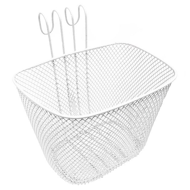 Кошик дитячий метал сіточка, на гачки, білий фото westvelo.com