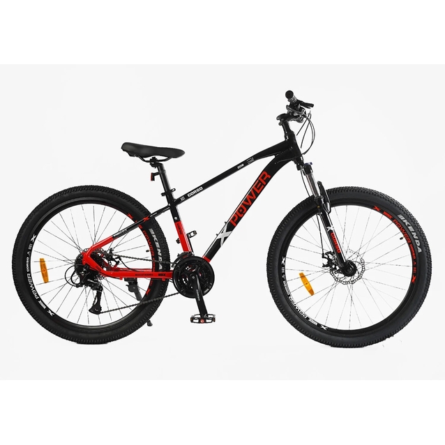 Велосипед 27.5 AL Corso «X-POWER» PW-49580 алюміній 15", (к-т SHIMANO) чорно-червоний фото westvelo.com