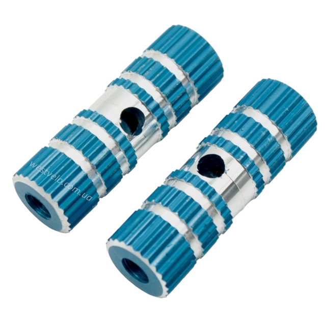 Пеги для BMX короткі L-70мм сині фото westvelo.com