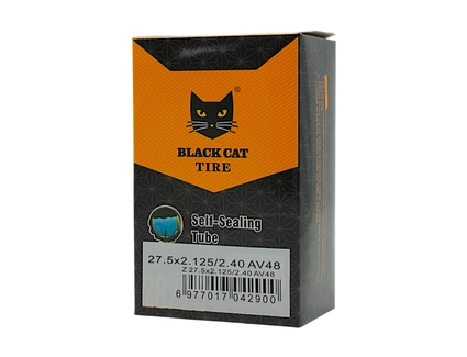 Камера 27.5. довгий ніпель AV 48mm BLACK CAT (2.125-2.40) самоклеюча (з антипрокольним гелем)