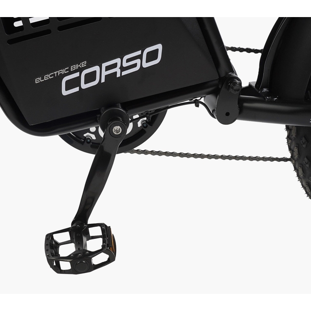 Електрофетбайк 20 ST Corso «DEX-73» DX-20772 сталь, двигун 500W, акумулятор 48V18A, (к-т SHIMANO) чорний фото westvelo.com