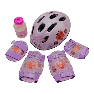 Комплект Longus FUNN 2.0 шолом+захист+фляга+рюкзак, рожевий