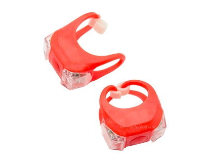 Мигалка силікон №009 (848) 2шт. на батарейці, червона