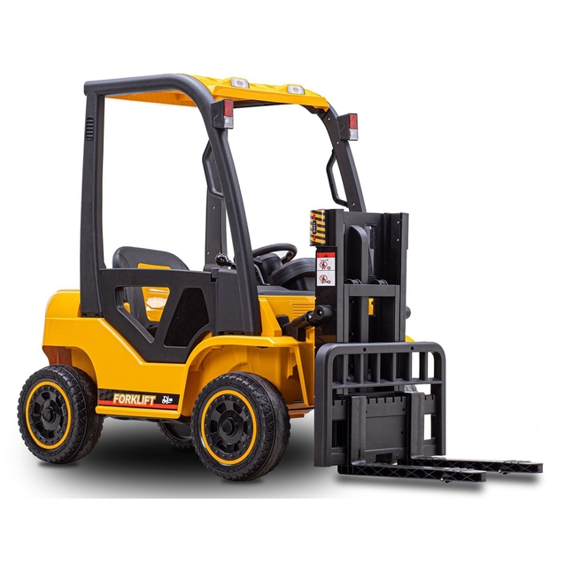 Електронавантажувач «JOY» KR-38790 двигун 2*45W, акумулятор 12V 9Ah, жовтий, пасок безпеки,USB-роз’єм під флешку, пульт керування,підсвіч.,музика фото westvelo.com