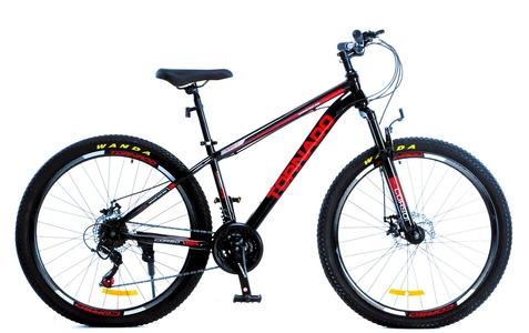 Велосипед 27.5 ST Corso «TORNADO» TR-27016 сталь 15,5", (к-т SHIMANO) чорно-червоний